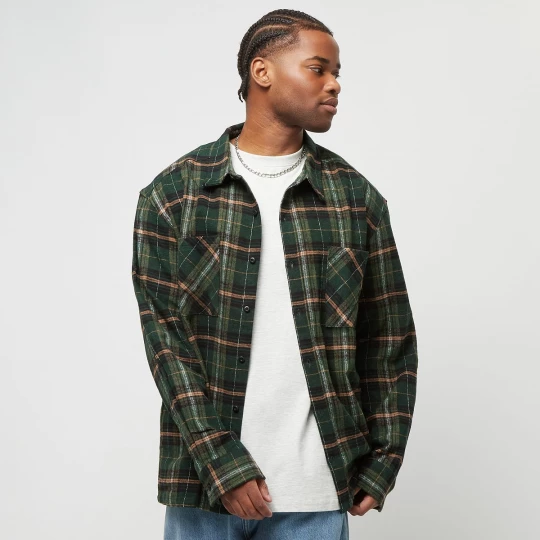 Foto van product Boxy Fane Check Shirt Urban Classics groen