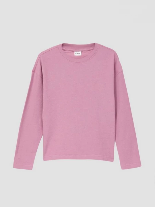 Foto van product Boxy fit lange mouw in structuurjersey s.Oliver roze
