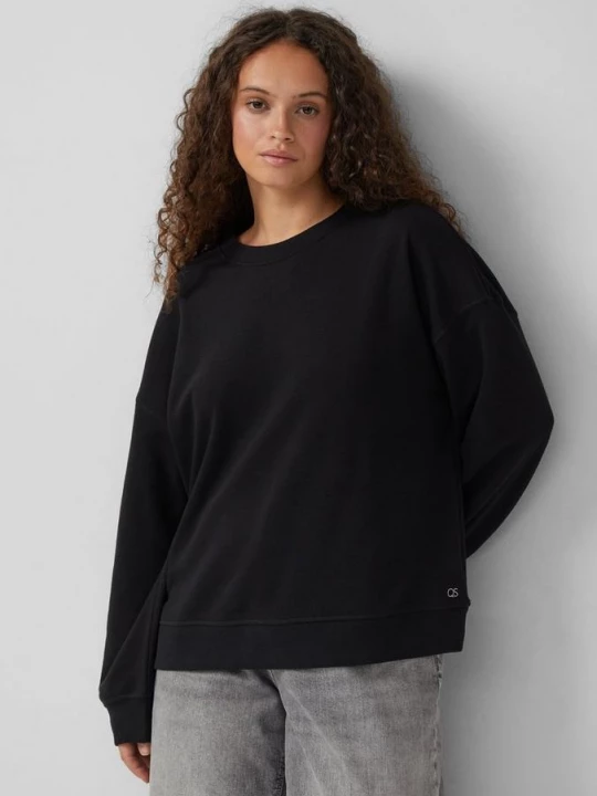 Foto van product Boxy fit sweatshirt QS zwart