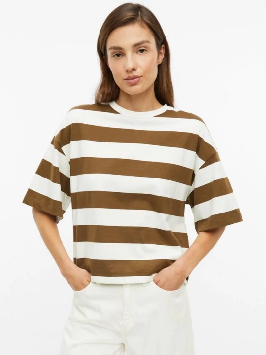 Foto van product Boxy fit T-shirt met blokstrepen s.Oliver