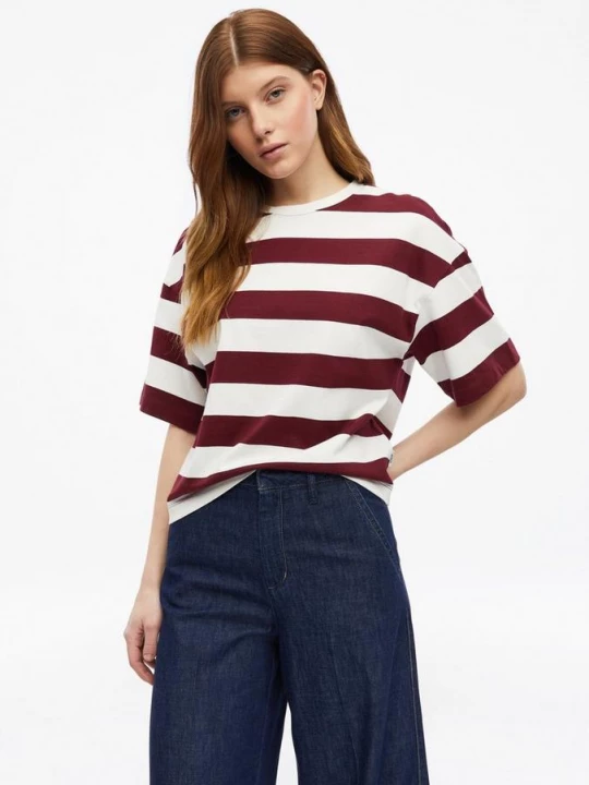 Foto van product Boxy fit T-shirt met blokstrepen s.Oliver