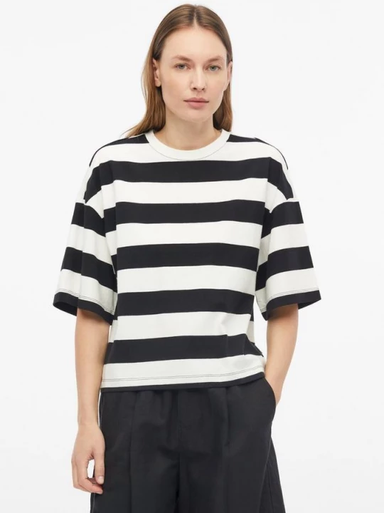 Foto van product Boxy fit T-shirt met blokstrepen s.Oliver