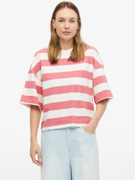Foto van product Boxy fit T-shirt met blokstrepen s.Oliver