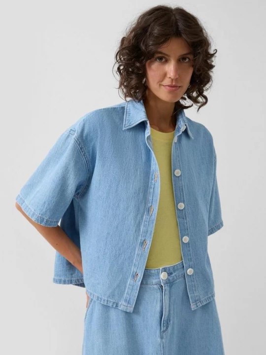 Foto van product Boxy spijkerblouse s.Oliver blauw