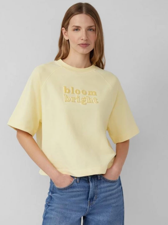 Foto van product Boxy sweatshirt met 3D artwork s.Oliver geel