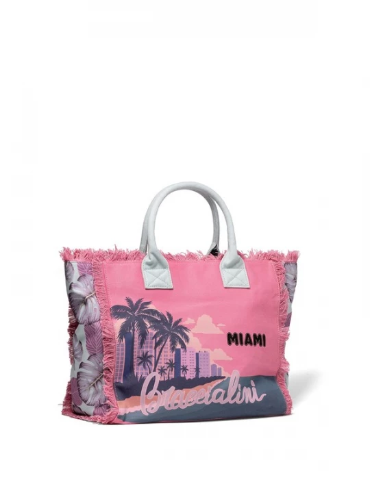 Foto van product Braccialini Handtas 'Thalassa' grijs / pink / wit