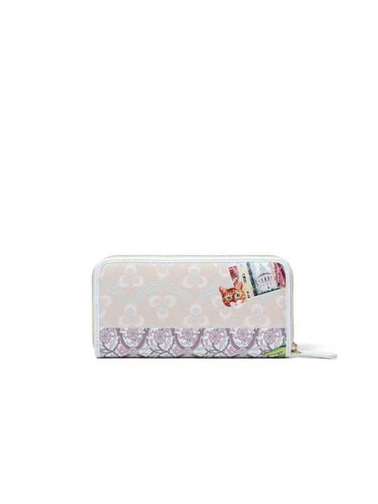 Foto van product Braccialini Portemonnee beige / lila / wit
