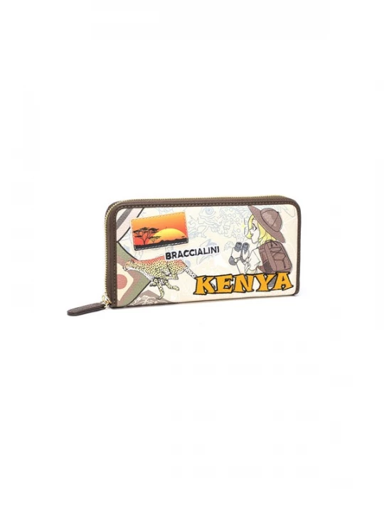 Foto van product Braccialini Portemonnee oranje / zwart / wit