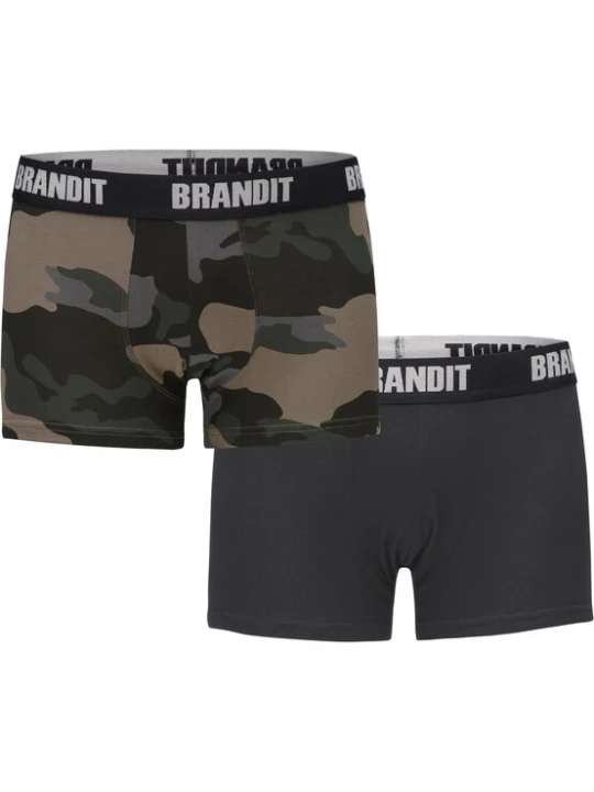 Foto van product Brandit Boxershorts lichtbeige / rookgrijs / kaki / smaragd / zwart