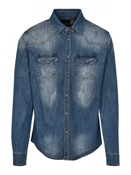 Foto van product Brandit Overhemd 'Riley' blauw denim