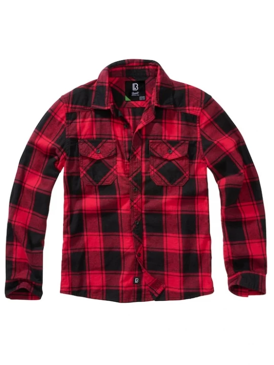 Foto van product Brandit Overhemd rood / donkerrood / zwart