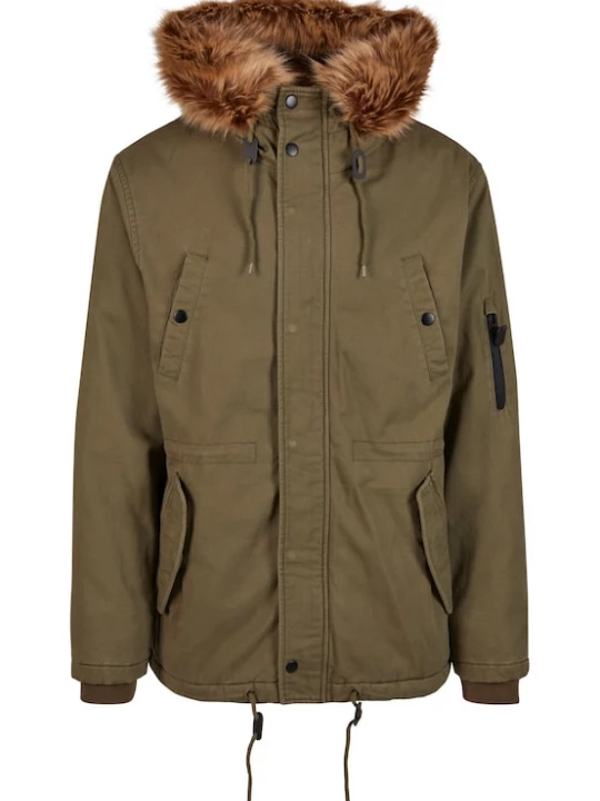 Foto van product Brandit Tussenparka 'Fish Tail' bruin / kaki