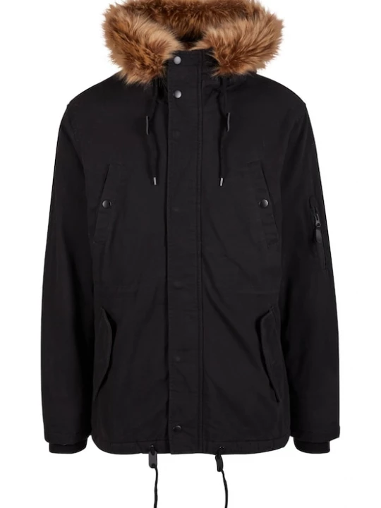 Foto van product Brandit Tussenparka 'Fish Tail' bruin / zwart