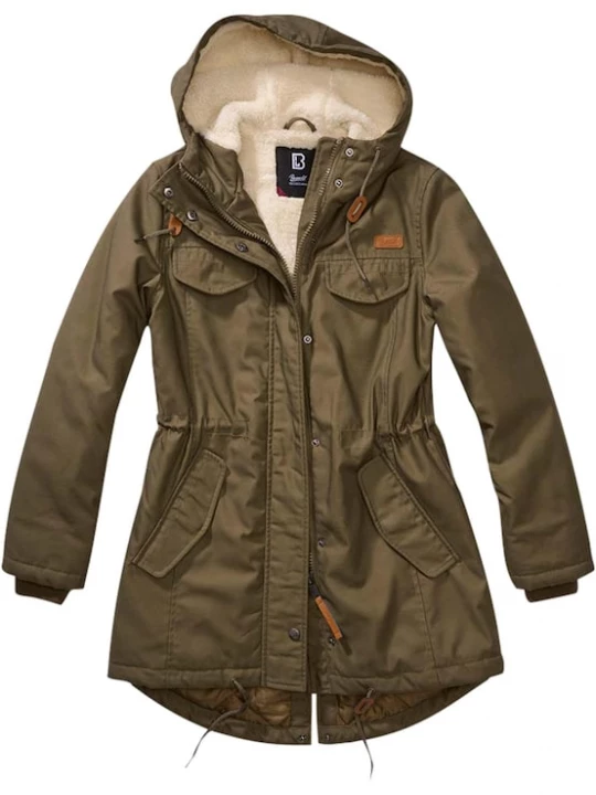 Foto van product Brandit Tussenparka karamel / olijfgroen