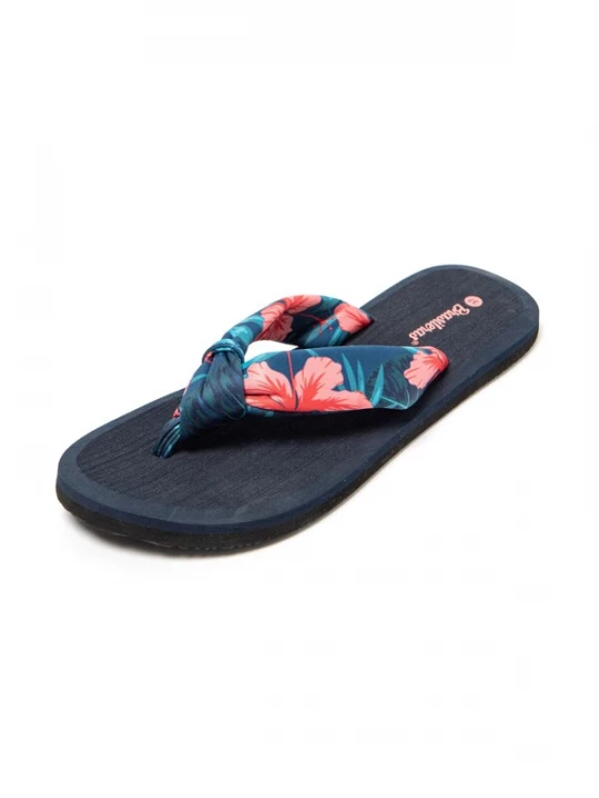 Foto van product Brasileras Strand- / badschoen 'Hibiscus Nudo' blauw / aqua / rosa / framboos