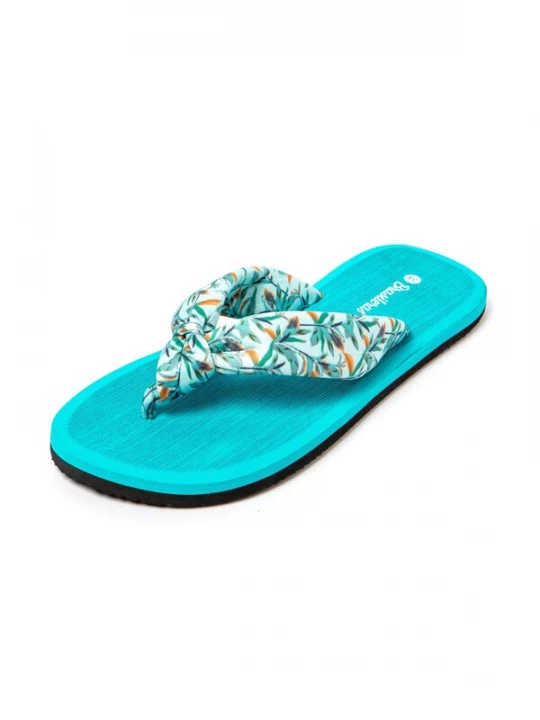 Foto van product Brasileras Strand- / badschoen 'Hibiscus Nudo' turquoise / antraciet / mintgroen / oranje