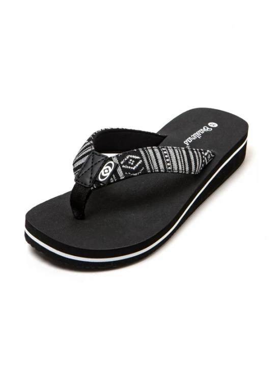 Foto van product Brasileras Teenslipper 'Maya' zwart / wit