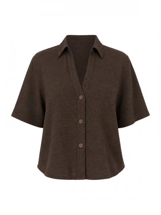 Foto van product BRAVE SOUL Blouse donkerbruin