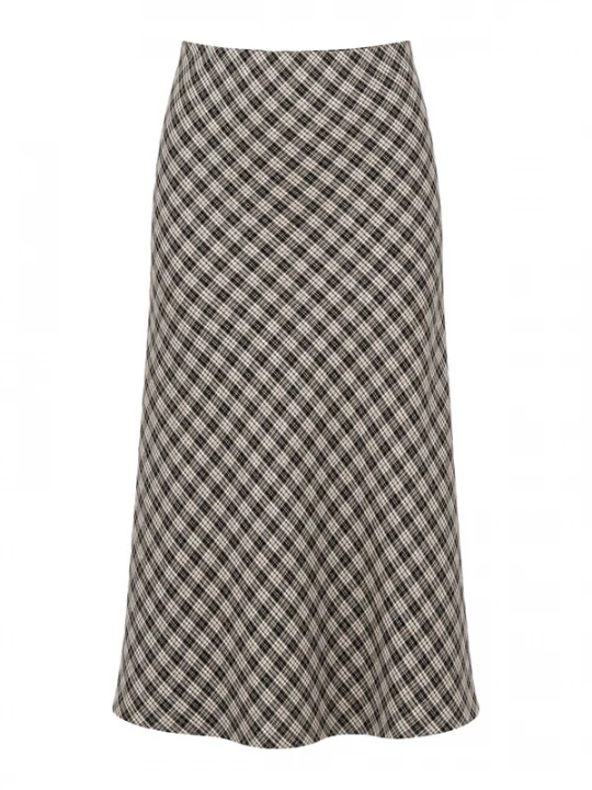 Foto van product BRAVE SOUL Rok donkerbruin / grijs / wit