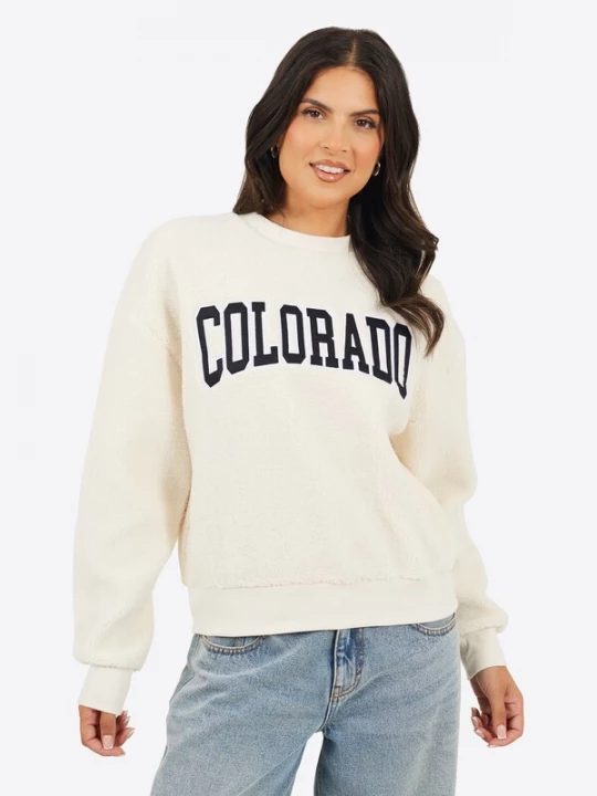 Foto van product BRAVE SOUL Sweatshirt 'Colorado' zwart / wit