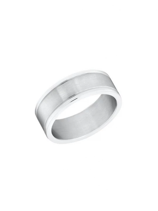Foto van product Brede ring van edelstaal s.Oliver grijs