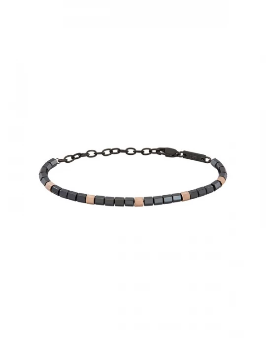 Foto van product Breil Armband 'B Rocks' rose-goud / grafiet