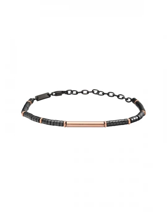 Foto van product Breil Armband 'ROCKS' rose-goud / grijs