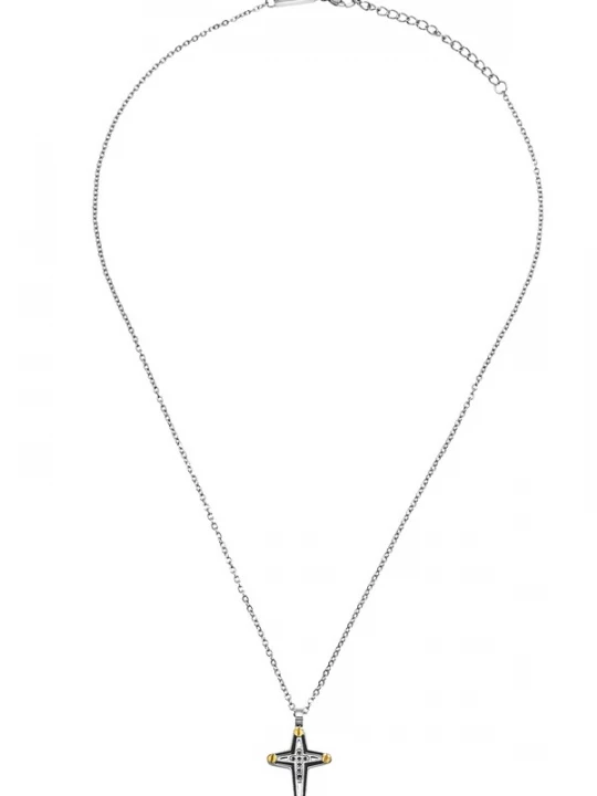 Foto van product Breil Ketting 'Ceramic Brick' geel / zilver