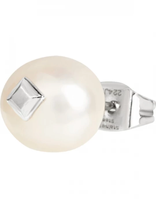 Foto van product Breil Oorbel zilver / parelwit