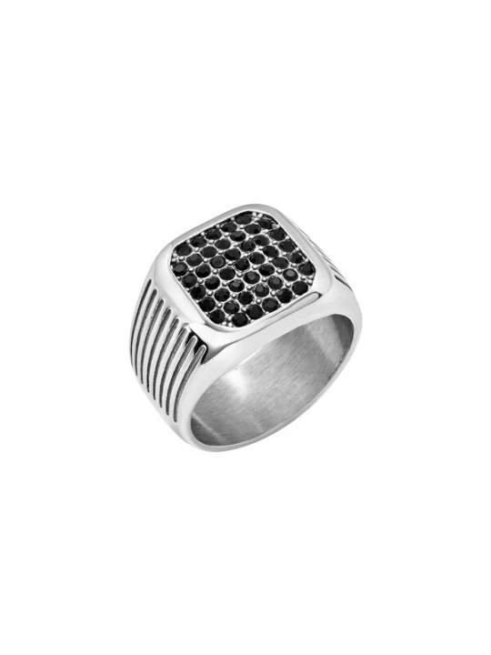 Foto van product Breil Ring zwart / zilver