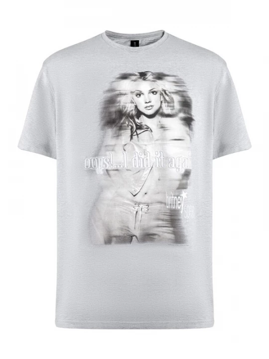 Foto van product Britney Spears Collection Shirt 'Britney Spears Oops I Did It Again T-Shirt' grijs