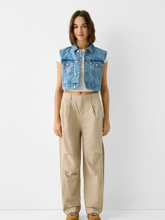 Foto van product Broek Bershka camel