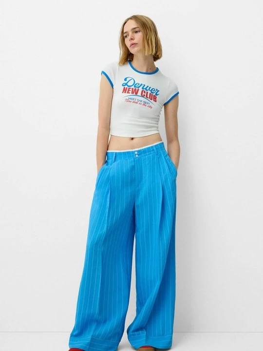 Foto van product Broek Bershka donkerblauw