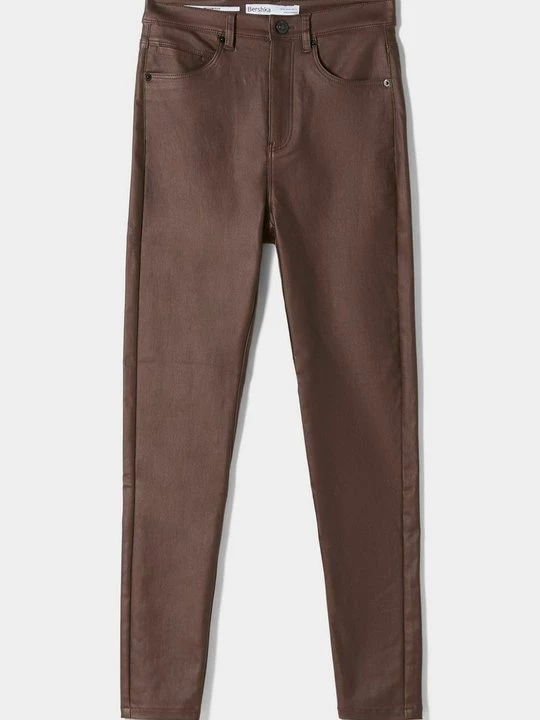 Foto van product Broek Bershka donkerbruin mêleerd