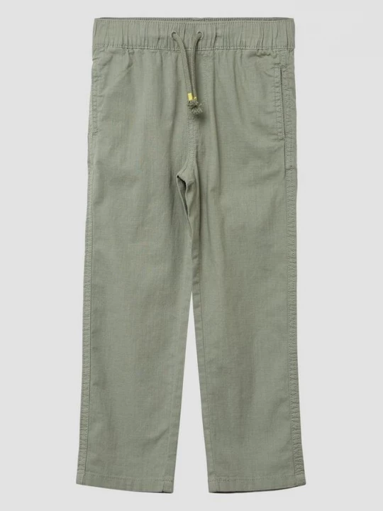 Foto van product Broek in een relaxed fit van katoen met linnen look s.Oliver olijfgroen