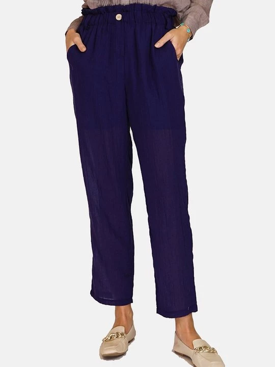 Foto van product Broek Le Jardin du Lin donkerblauw