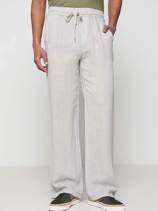 Foto van product Broek Le Monde du Lin lichtgrijs