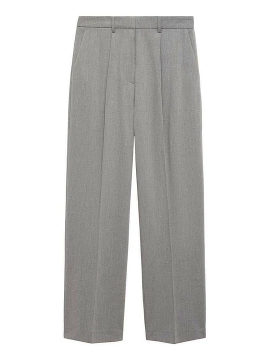 Foto van product Broek Mango lichtgrijs gemêleerd