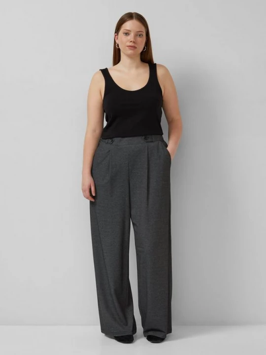 Foto van product Broek met elastische wijde pijpen QS grijs