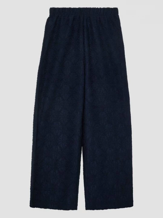 Foto van product Broek met wijde pijpen en structuurpatroon s.Oliver blauw