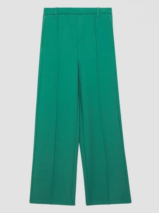 Foto van product Broek met wijde pijpen in interlock jersey s.Oliver groen
