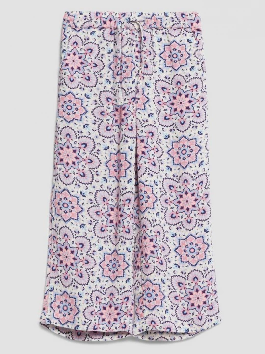 Foto van product Broek met wijde pijpen van crinkle viscose s.Oliver