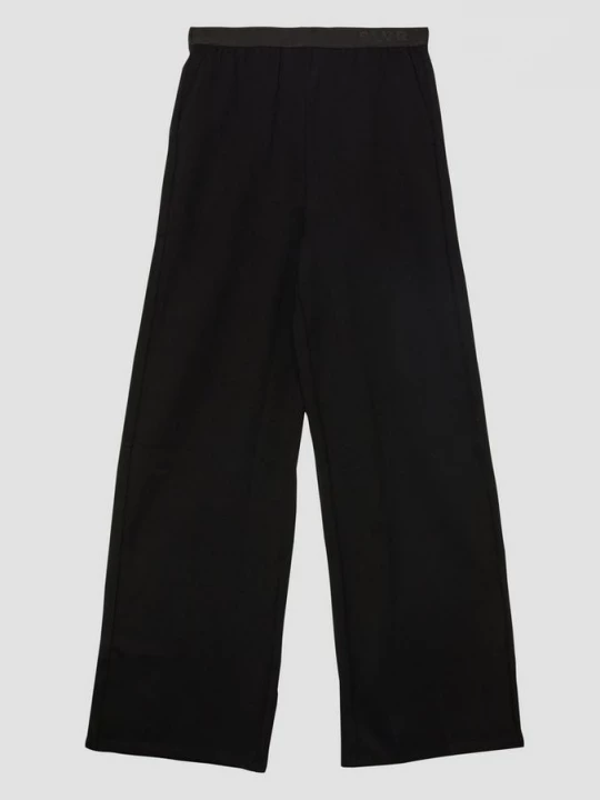 Foto van product Broek met wijde pijpen van interlock jersey met elastische tailleband s.Oliver zwart