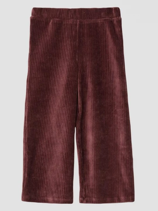 Foto van product Broek met wijde pijpen van zacht ribfluweel met elastische tailleband s.Oliver rood