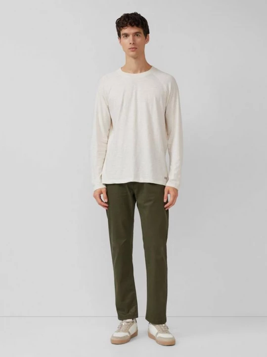 Foto van product Broek Regular Fit Mid Rise Straight Leg Katoen-Stretch s.Oliver olijfgroen