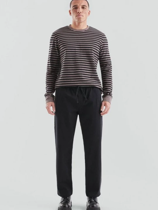 Foto van product Broek Relaxed Fit met elastische band en tunnelkoord QS zwart