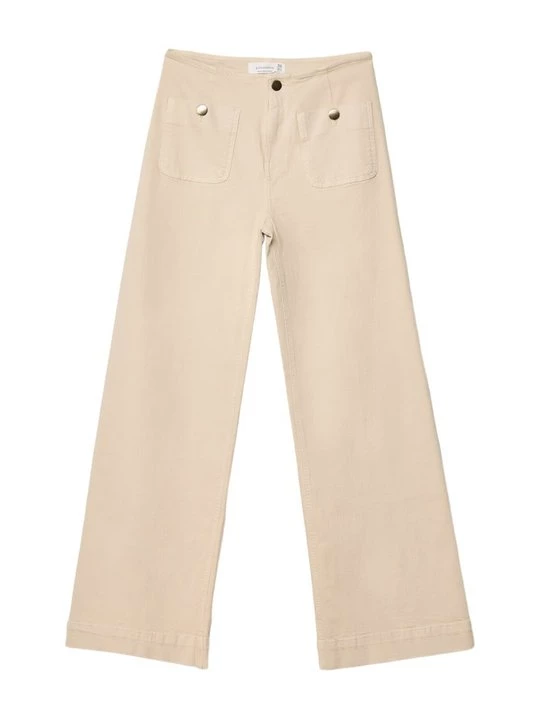 Foto van product Broek Stradivarius crème