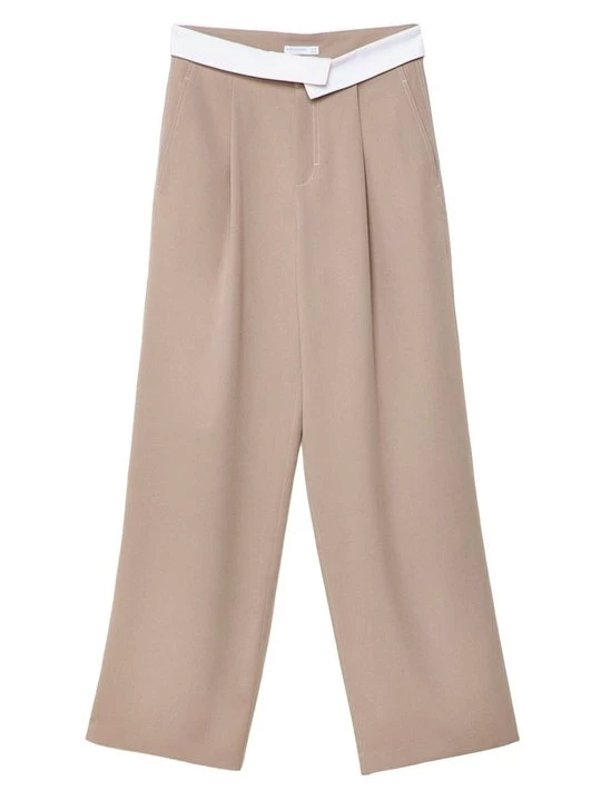 Foto van product Broek Stradivarius lichtbruin mêleerd