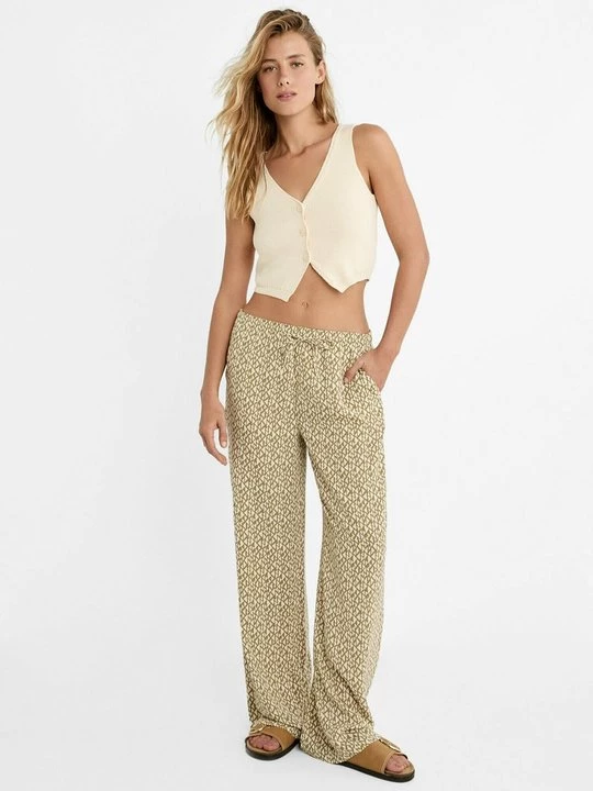 Foto van product Broek Stradivarius lichtgroen