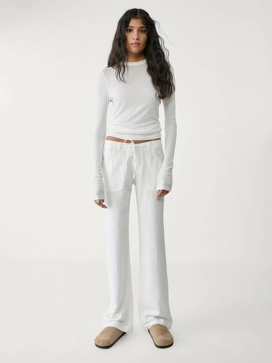 Foto van product Broek Stradivarius wit